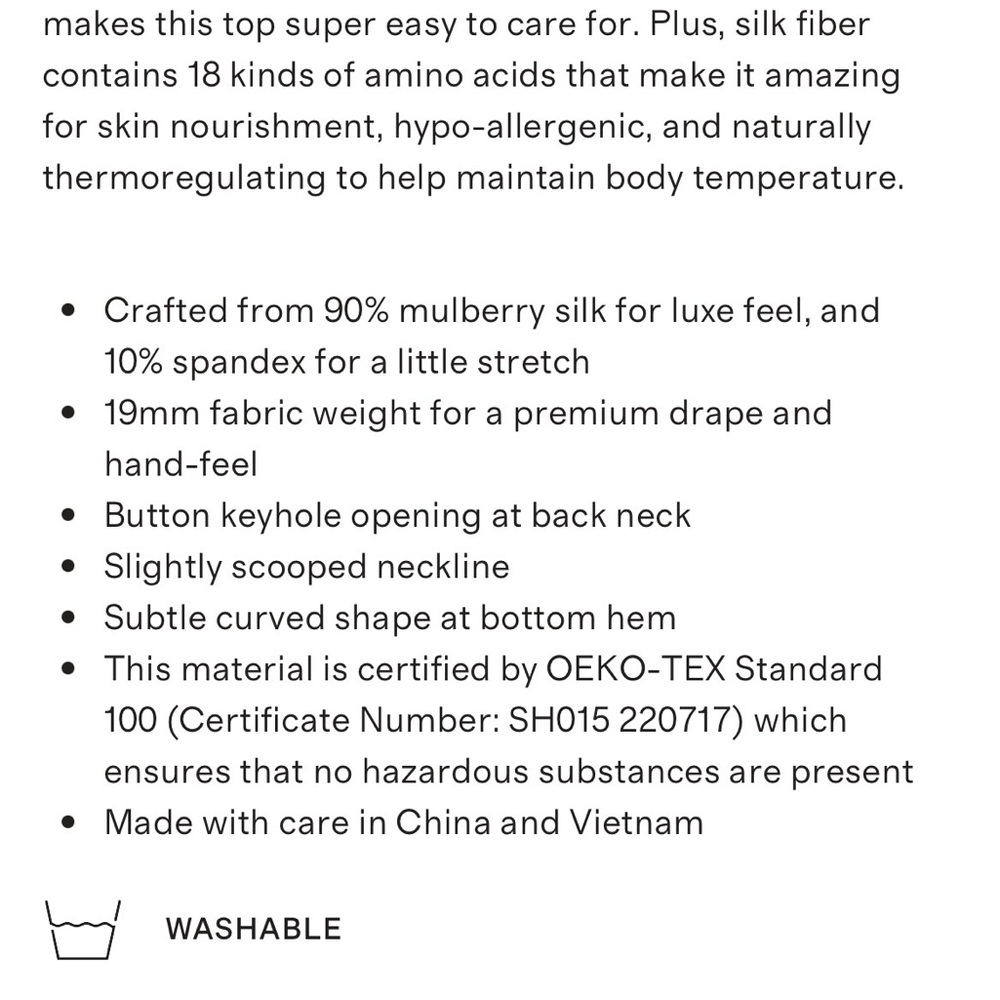 Quince Washable Stretch Silk Tee - Picture 6 of 6